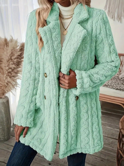 Women's Button Long Sleeve Coat