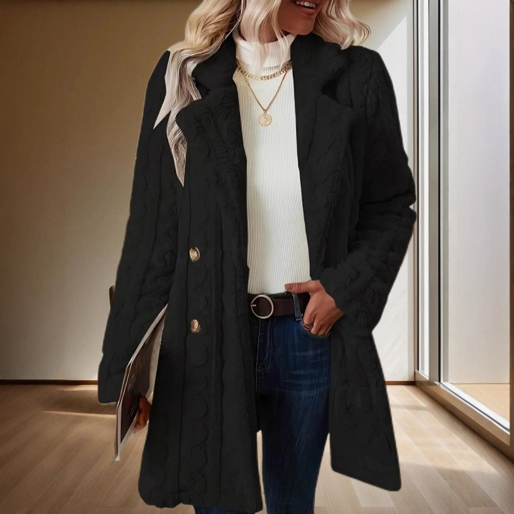 Women's Button Long Sleeve Coat