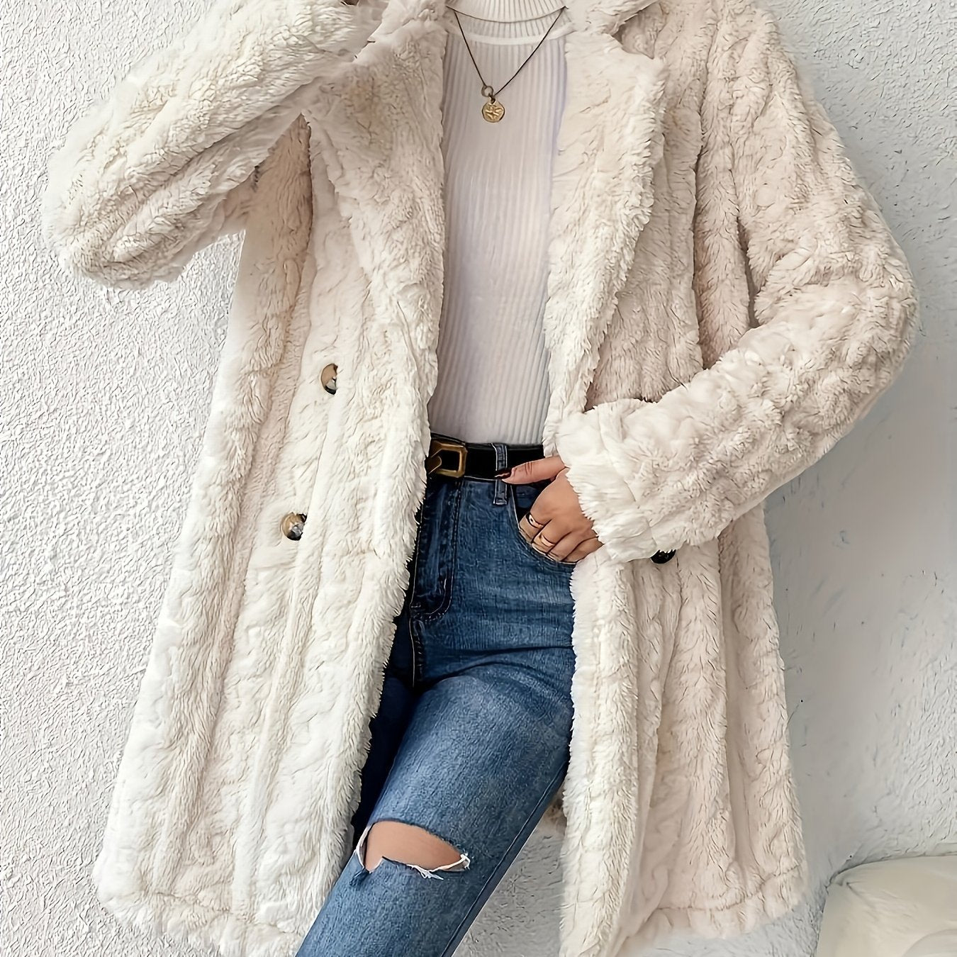 Women's Button Long Sleeve Coat