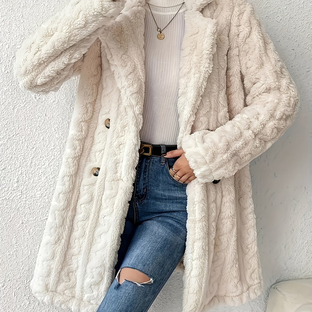 Women's Button Long Sleeve Coat